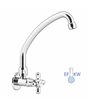 Gattoni Retro 4113 robinet mural lave-mains + bec haut chrome