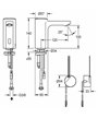 Kwc F5E F5EV1003 - 2030035331 Robinet électronique 1 eau + alimentation murale secteur chrome