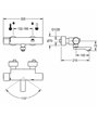 Kwc F5E F5ST1003 - 2030032983 mitigeur thermo mural électronique + bec 275 mm chrome