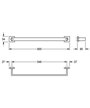 Kwc Cubus CUBX001HP Porte-serviettes mural 60 cm inox