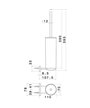 Newform Linfa - O'Rama 67215.M0.075 Porte-brosse mural Exclusive Metal Copper glossy