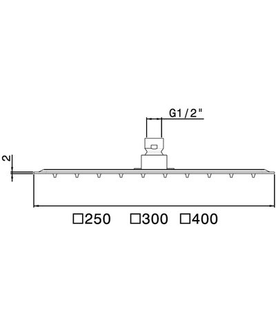 Newform 26532.21.018 douche de tête carrée 400 mm chrome