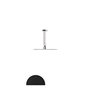 Ramon Soler BVKRK250NM-99H305384 bras vertical 150 mm + pomme de douche carrée 250 mm noir mat