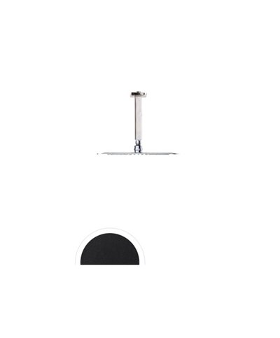 Ramon Soler BVKRK300NM-99H305282 bras vertical 150 mm + pomme de douche carrée 300 mm noir mat