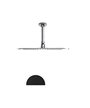 Ramon Soler BVRM300NM-99H305252 bras vertical 150 mm + pomme de douche 300 mm noir mat