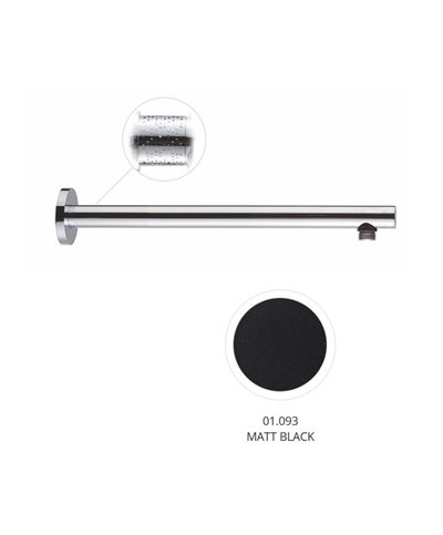 Newform 27668.01.093 Bras douche 382 mm rosace ronde Noir mat