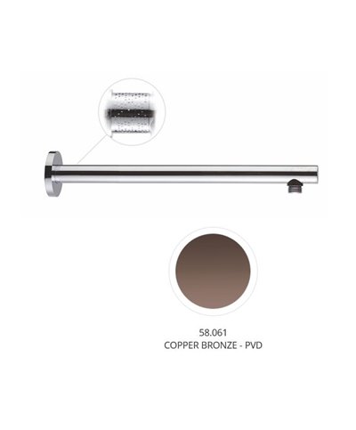 Newform 27668.58.061 Bras douche 382 mm rosace ronde PVD Copper bronze