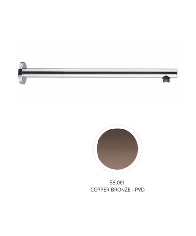 Newform 27692.58.061 Bras douche 452 mm rosace ronde PVD Copper bronze