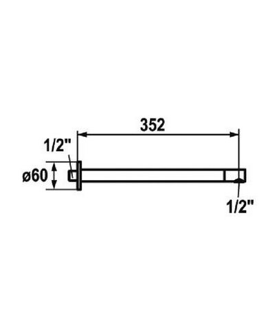 Kwc 26.000.810.000 - 122517 Bras douche rosace R chrome