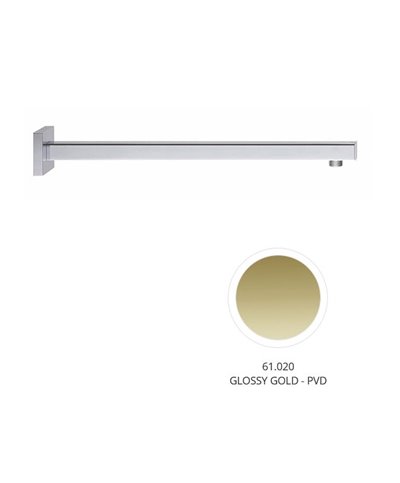 Newform 27674.61.20 Bras douche carré 380 mm PVD Glossy gold