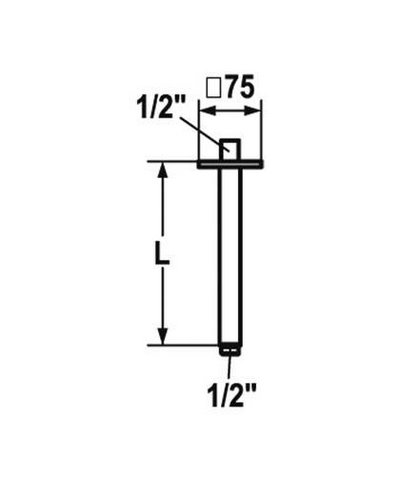 Kwc 26.000.825.000 - 122526 Bras douche 325mm vertical chrome