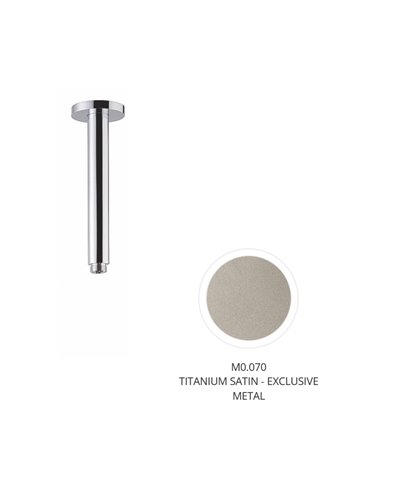 Newform 28150.M2.070 Bras douche vertical 120 mm Exclusive Metal Titanium satin / Matt black