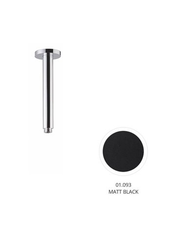 Newform 27697.01.093 Bras douche vertical 500 mm Noir mat