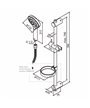 Damixa 766884600 Glissiere 740mm + douchette 3J PVD Acier