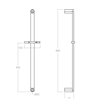 Ramon Soler 776001DNM-99H304968 barre 700mm + set de douche noir mat