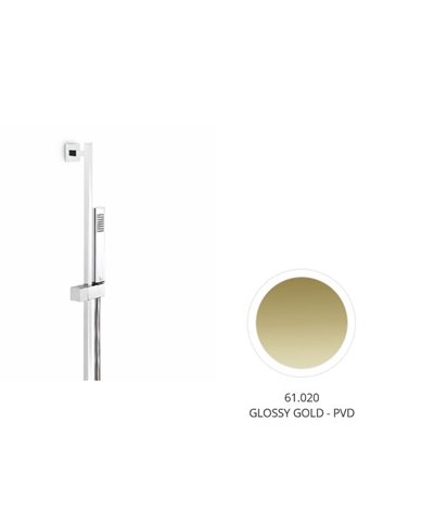 Newform 62556.61.020 barre 700mm + set douche PVD Glossy gold