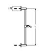 Kwc 26.000.504.000 - 122531 barre douche 612 mm rosace carrée chrome