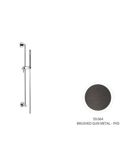 Newform 67556.59.064 barre 640mm + set douche PVD Brushed gun metal
