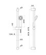 Newform 69356.21.018 barre 675mm + set douche chrome