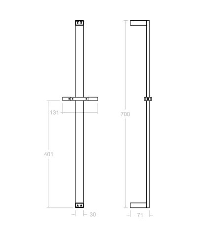 Ramon Soler 477302S-99Z302192 barre douche chrome