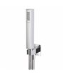 Newform Douchette carrée + coude mural chrome - 822.21.018