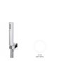 Newform Douchette carrée + coude mural Blanc mat - 822.01.014