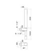 Newform Douchette carrée + coude mural Blanc mat - 822.01.014