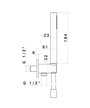 Newform X-Steel Douchette + coude mural inox - 69645X.50.050