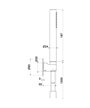 Newform Douchette + support mural PVD Gun metal - 829.58.063