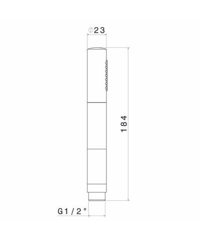 Newform Douche à main + texture Noir mat - 30469.01.093