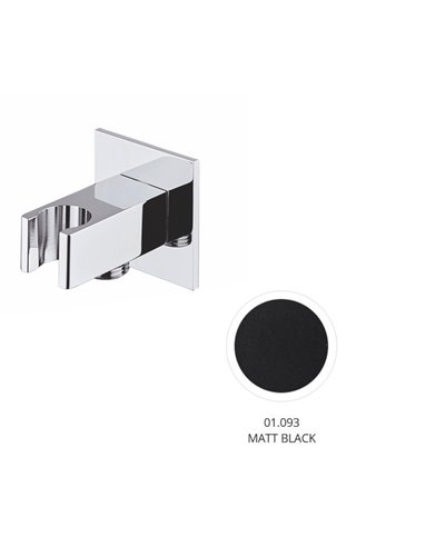 Newform Coude mural + support douchette Noir mat - 826.01.093