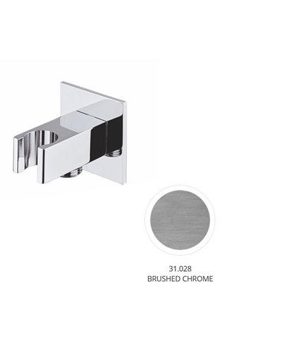 Newform Coude mural + support douchette look inox - 826.31.028