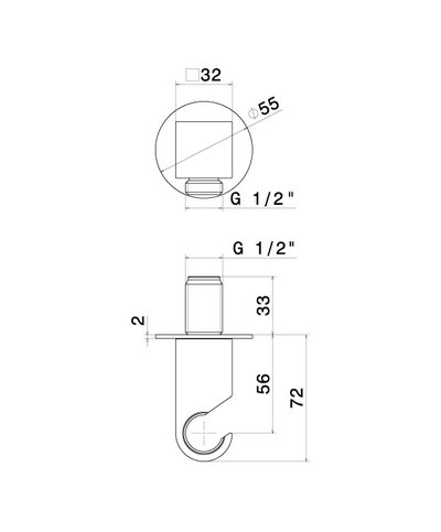 Newform Coude mural + support douchette Noir mat - 68498.01.093