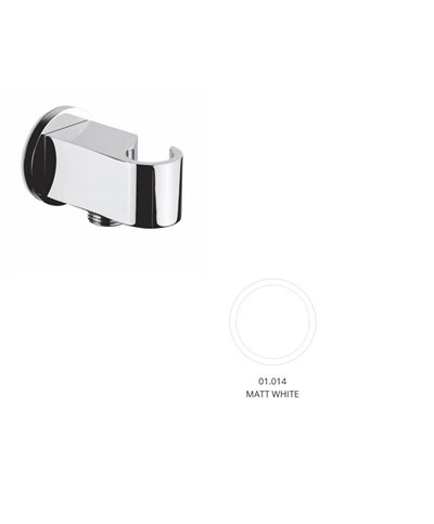 Newform Coude mural + support douchette Blanc mat - 68498.01.014