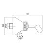 Gattoni Versilia Support douchette + prise eau nickel mat - 6240/PDA0