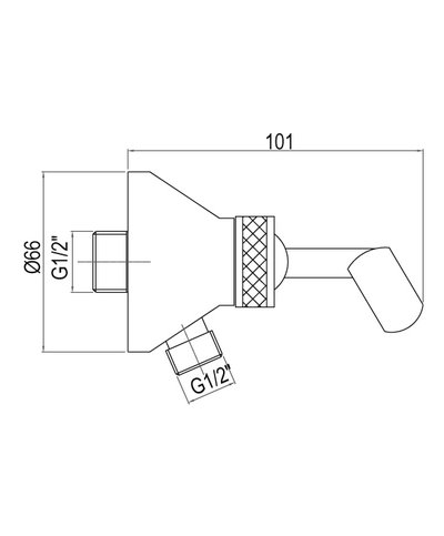 Gattoni Versilia Support douchette + prise eau nickel mat - 6240/PDA0