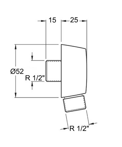 Ramon Soler Coude de sortie d'eau 1-2 or brossé - 999002OC-99Z302675