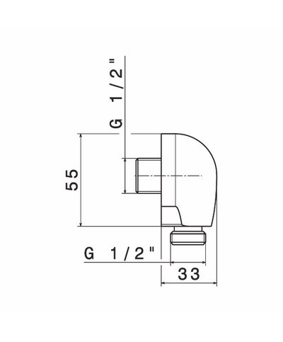 Newform coude de sortie look inox - 365.31.028