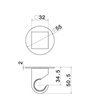 Newform support douchette PVD Copper bronze - 68497.58.061