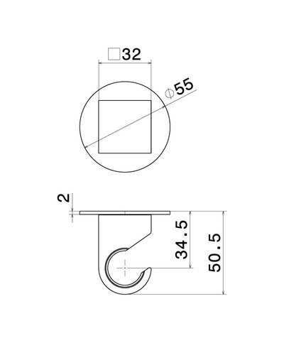 Newform support douchette PVD Copper bronze - 68497.58.061