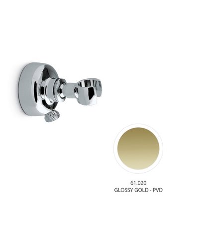 Newform Coude mural + support douchette PVD Glossy gold - 9195.61.020