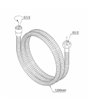 Damixa flexible métal 1200 mm anti twist PVD Laiton mat - 766927900