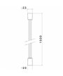 Newform flexible bain douche 1/2” F - M 15x1 L 150 inox - 15160X.50.050