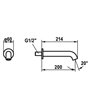 Kwc bec mural bain brushed steel - 26.008.043.177 - 125404