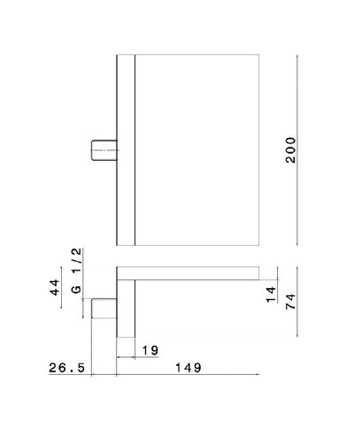 Newform Douche tête cascade look inox - 205.31.028