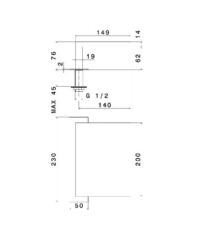 Newform Bec cascade sur gorge PVD Brushed gun metal - 208.59.064