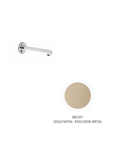 Newform Mini-X bec bain mural 165 mm Exclusive Metal Gold satin - 61387.M0.071