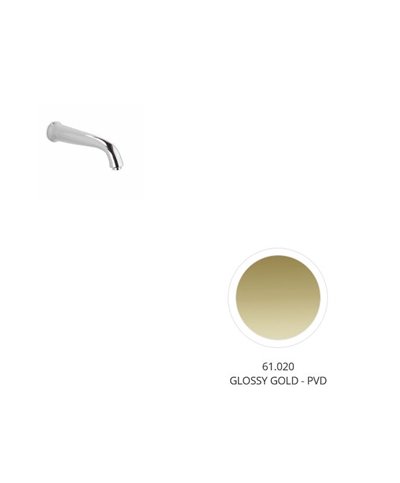 Newform Deluxe bec bain mural 230 mm or brillant - 68088.61.020