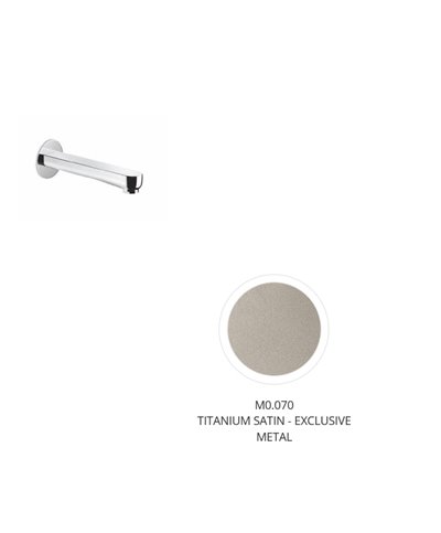 Newform Linfa II bec bain  mural 185 mm Exclusive Metal Titanium satin - 69487.M0.070