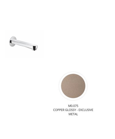 Newform Linfa II bec bain  mural 228 mm Exclusive Metal Copper glossy - 69488.M0.075
